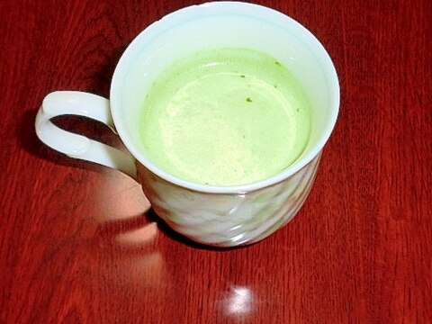 レンジで簡単★梅風味で♪緑茶ミルク